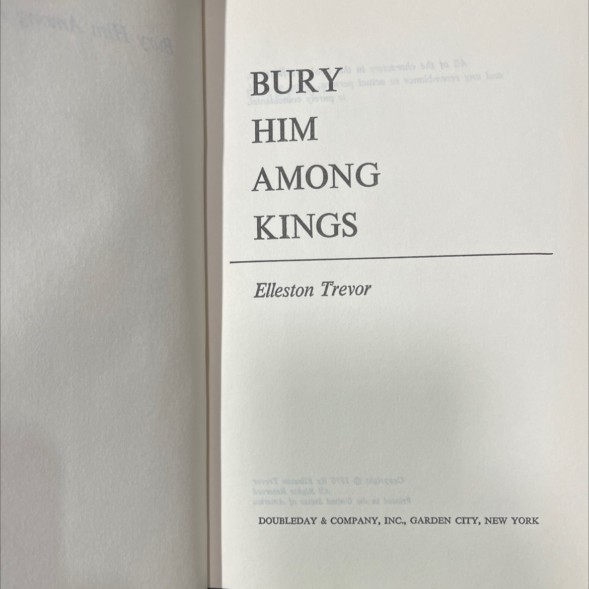 bury joinsblomios sing al him lo sit to a join et sanidimo b among kings book, by Elleston Trevor, 1970 Hardcover image 2