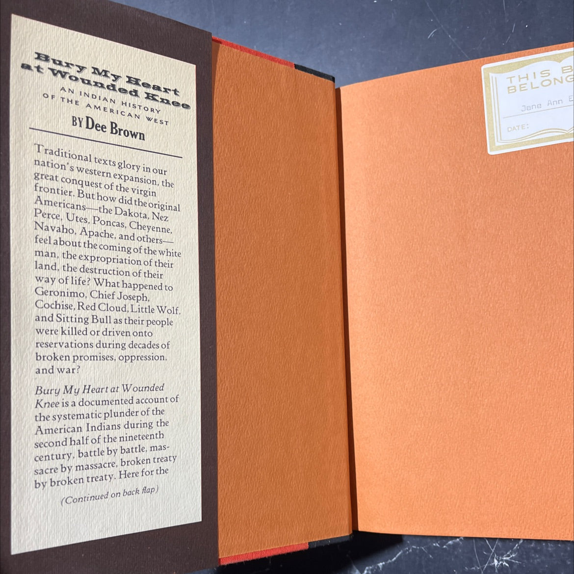 bury my heart at wounded knee an indian history of the american west book, by dee brown, 1970 Hardcover image 4