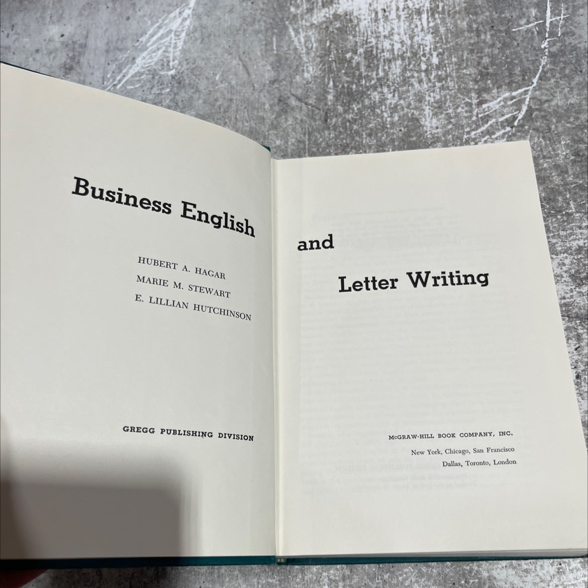 business english and letter writing book, by hubert a. hagar, marie m. stewart, e. lillian hutchinson, 1958 Hardcover image 2