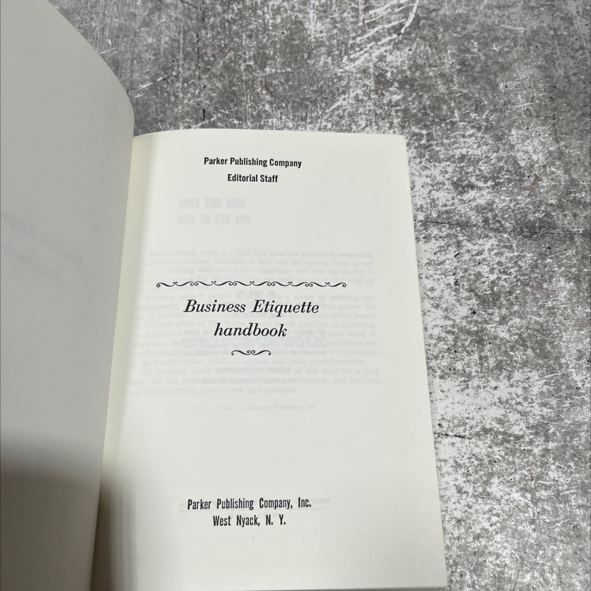 business etiquette handbook book, by parker publishing company editorial staff, 1972 Hardcover image 2