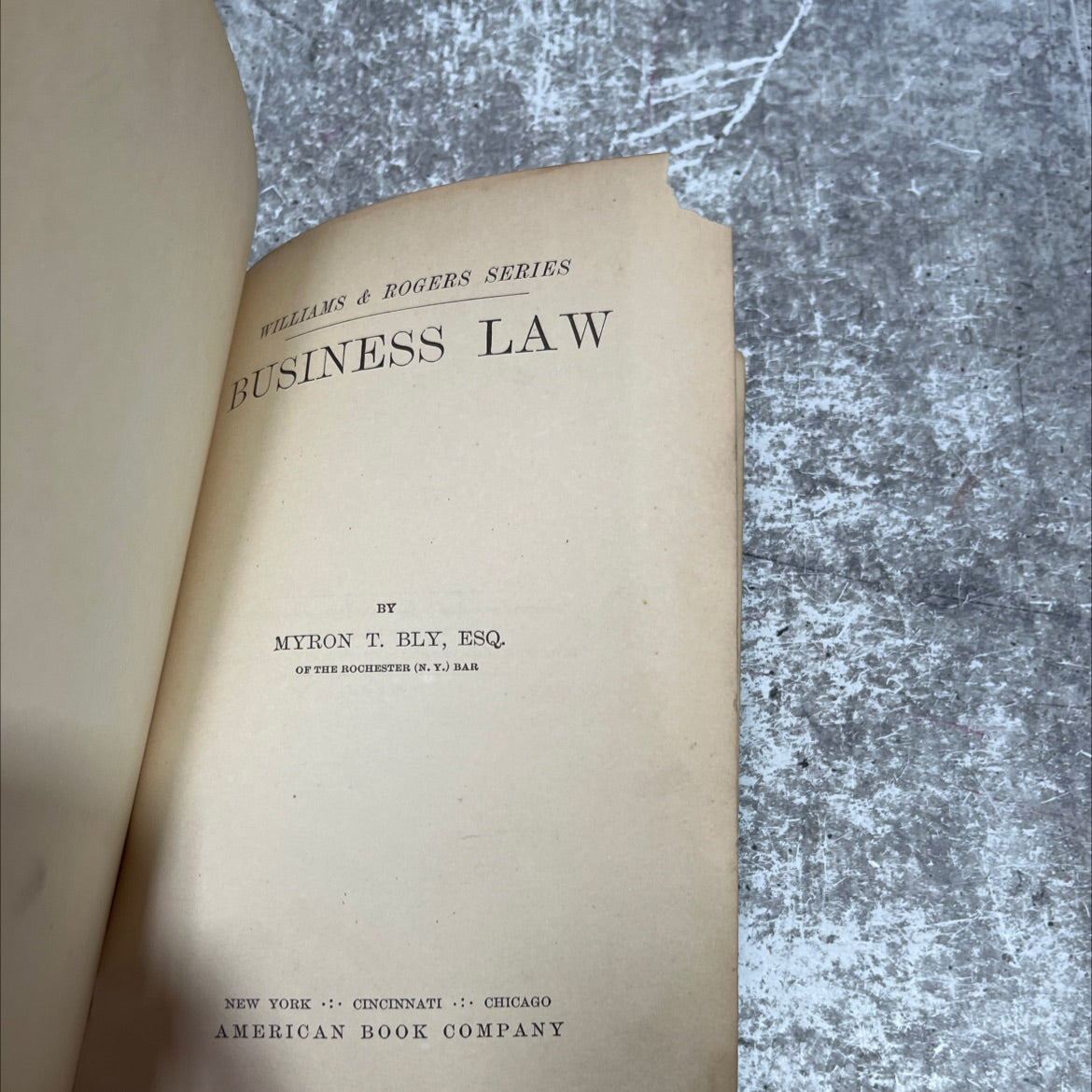 business law book, by myron t. bly, esq., 1891 Hardcover image 2