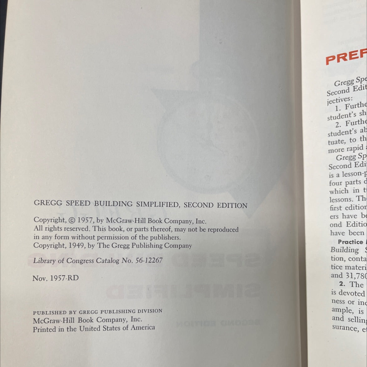 gregg speed building simplified, second edition book, by john r. gregg, louis a. leslie, charles e. zoubek, 1957 image 3