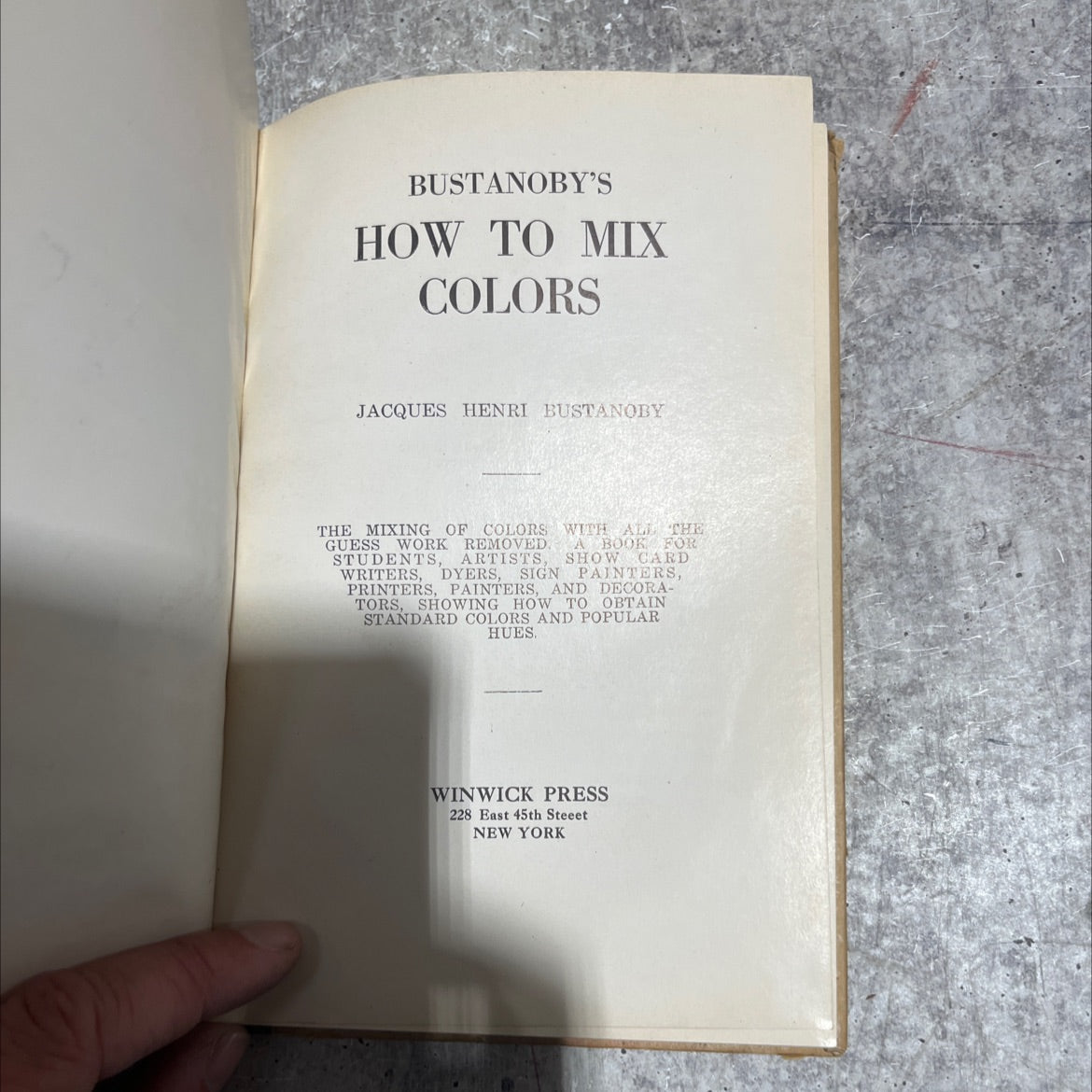bustanoby's how to mix colors book, by jacques henri bustanoby, 1935 Hardcover image 2