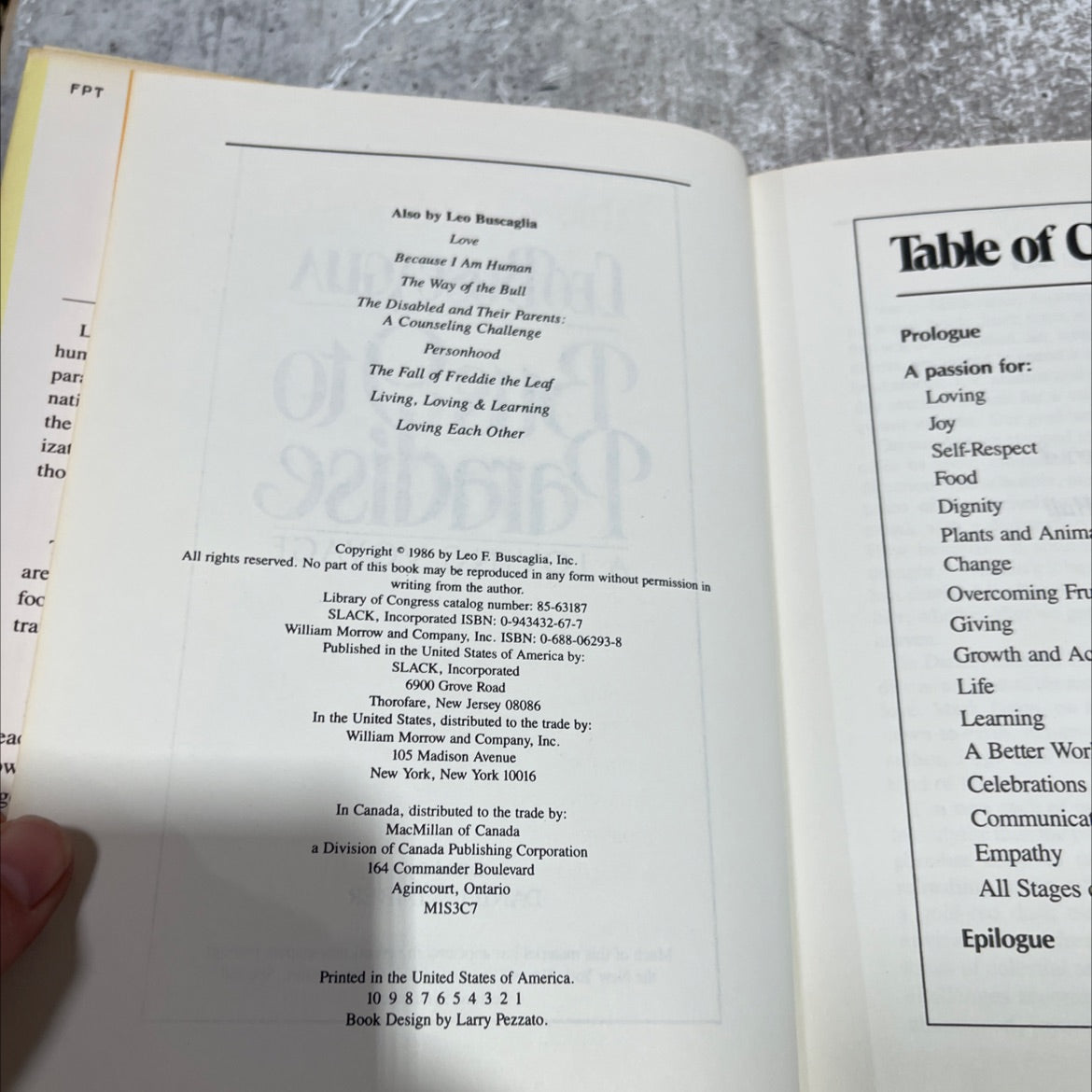 busto paradise a loving voyage book, by leo buscaglia, 1986 Hardcover image 3