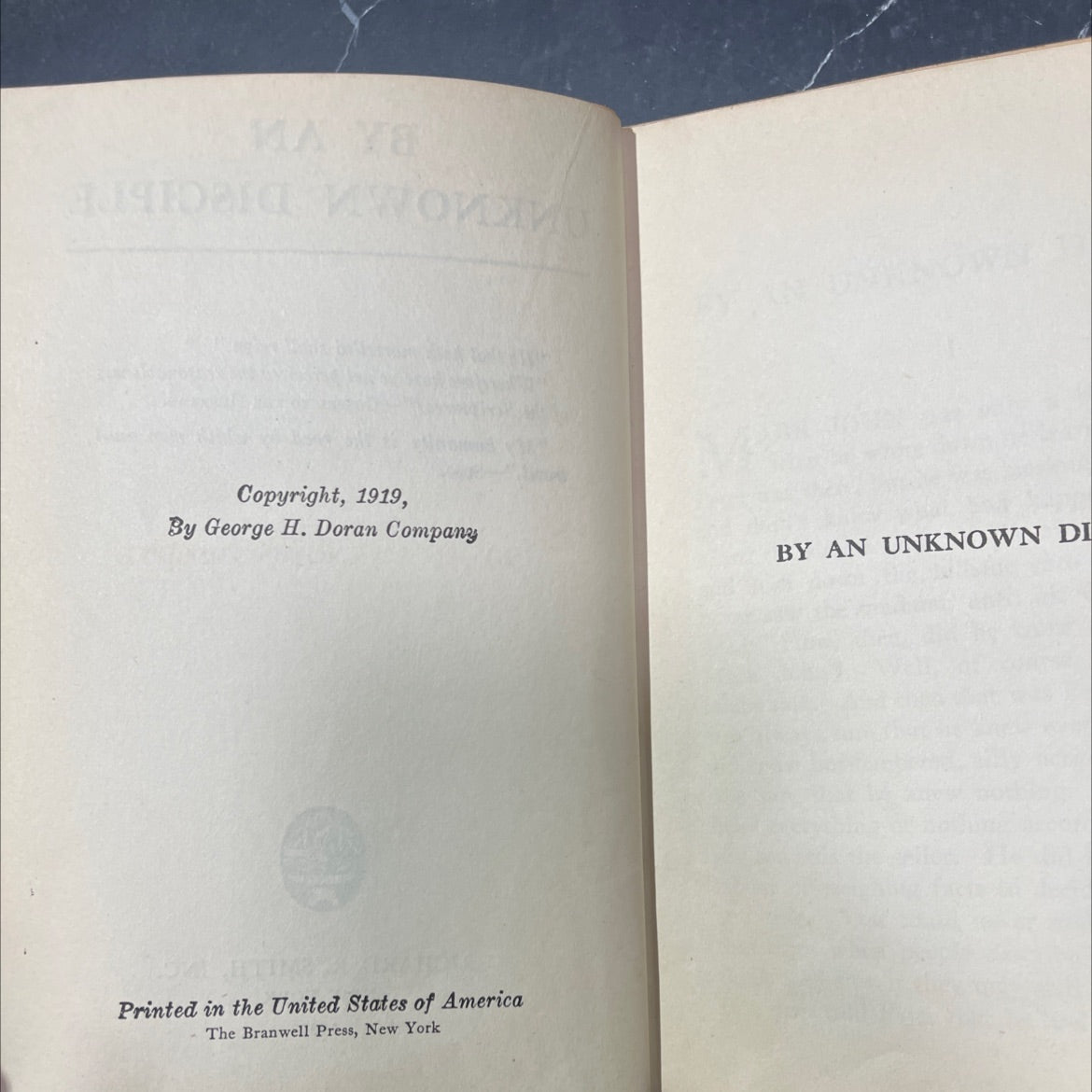 by an unknown disciple book, by unknown, 1930 Hardcover image 3