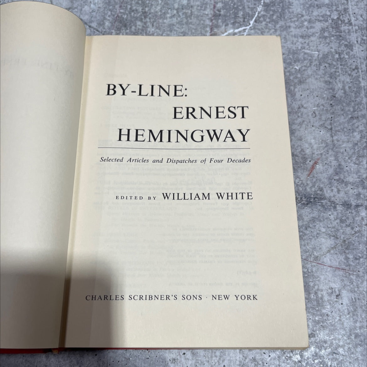 by-line: ernest hemingway selected articles and dispatches of four decades book, by ernest hemingway, 1967 Hardcover image 2