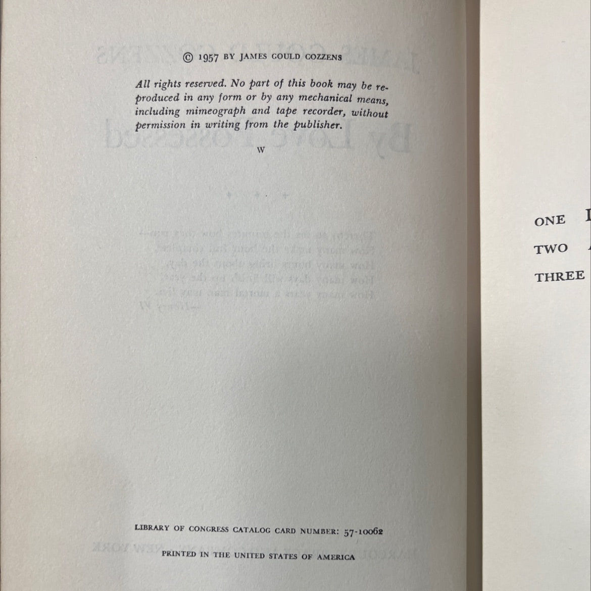 by love possessed book, by james gould cozzens, 1957 Hardcover image 3