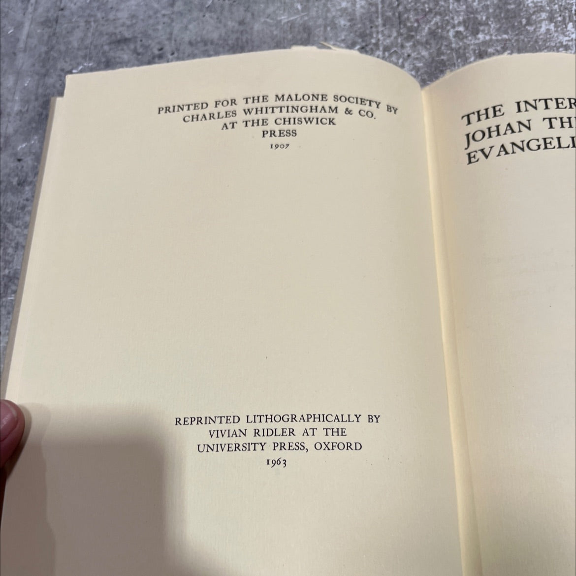 by the interlude of johan the evangelist book, by unknown, 1963 Hardcover image 3