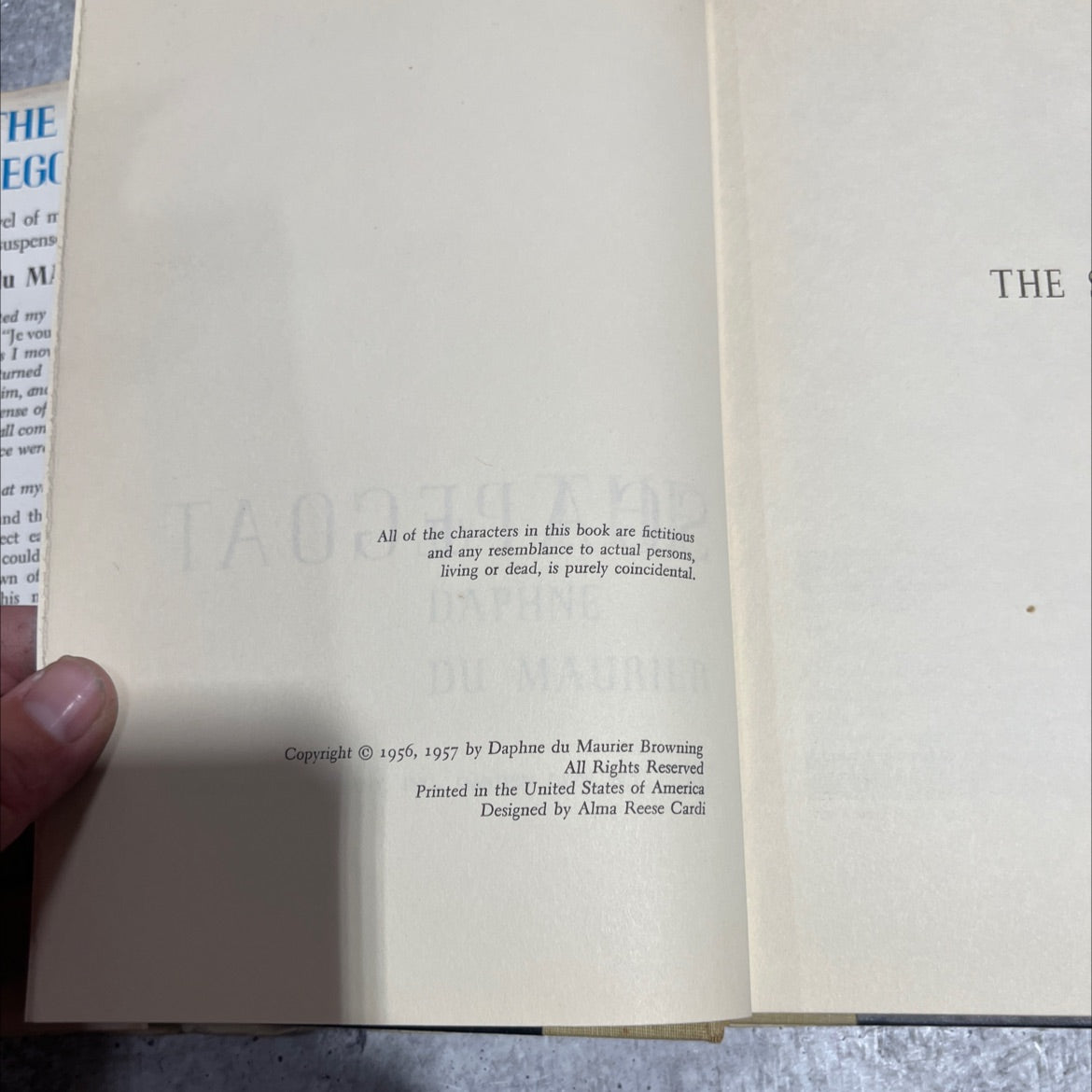 by the scapegoat book, by daphne du maurier, 1957 Hardcover image 3