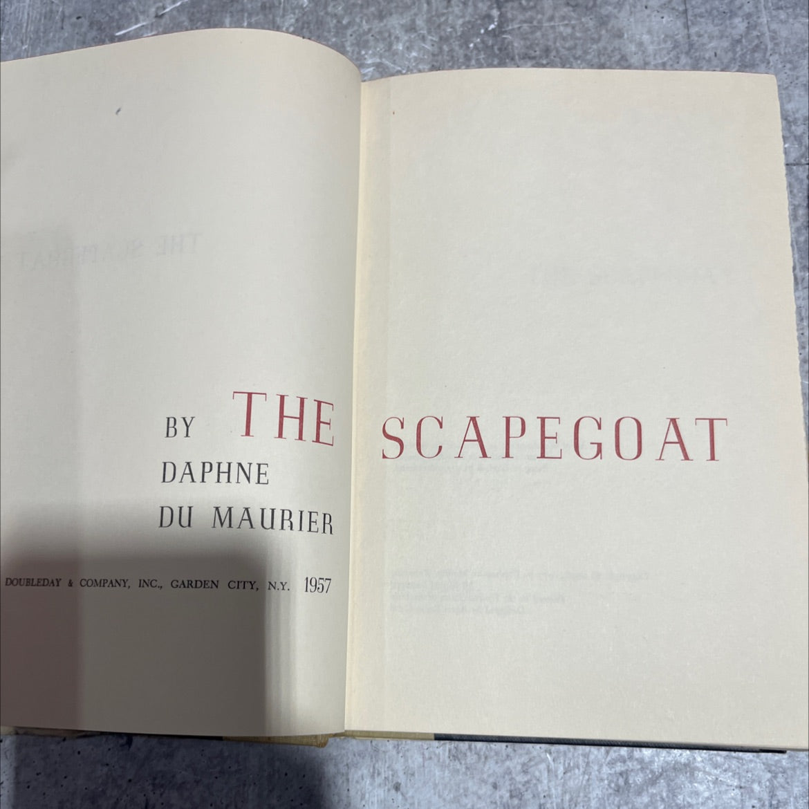 by the scapegoat book, by daphne du maurier, 1957 Hardcover image 2