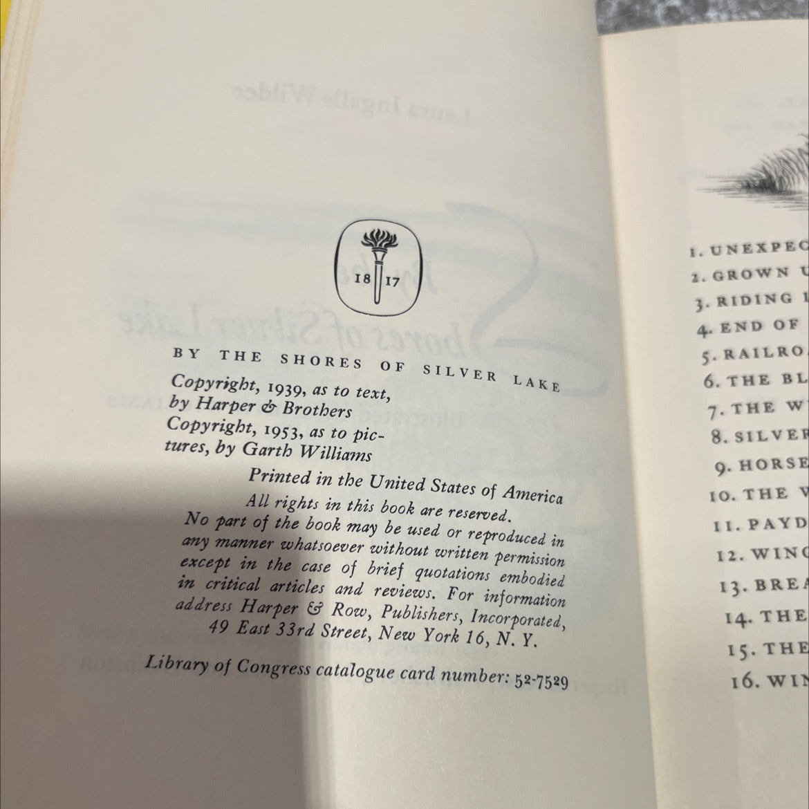 by the shores of silver lake book, by Laura Ingalls Wilder, 1953 Hardcover image 3
