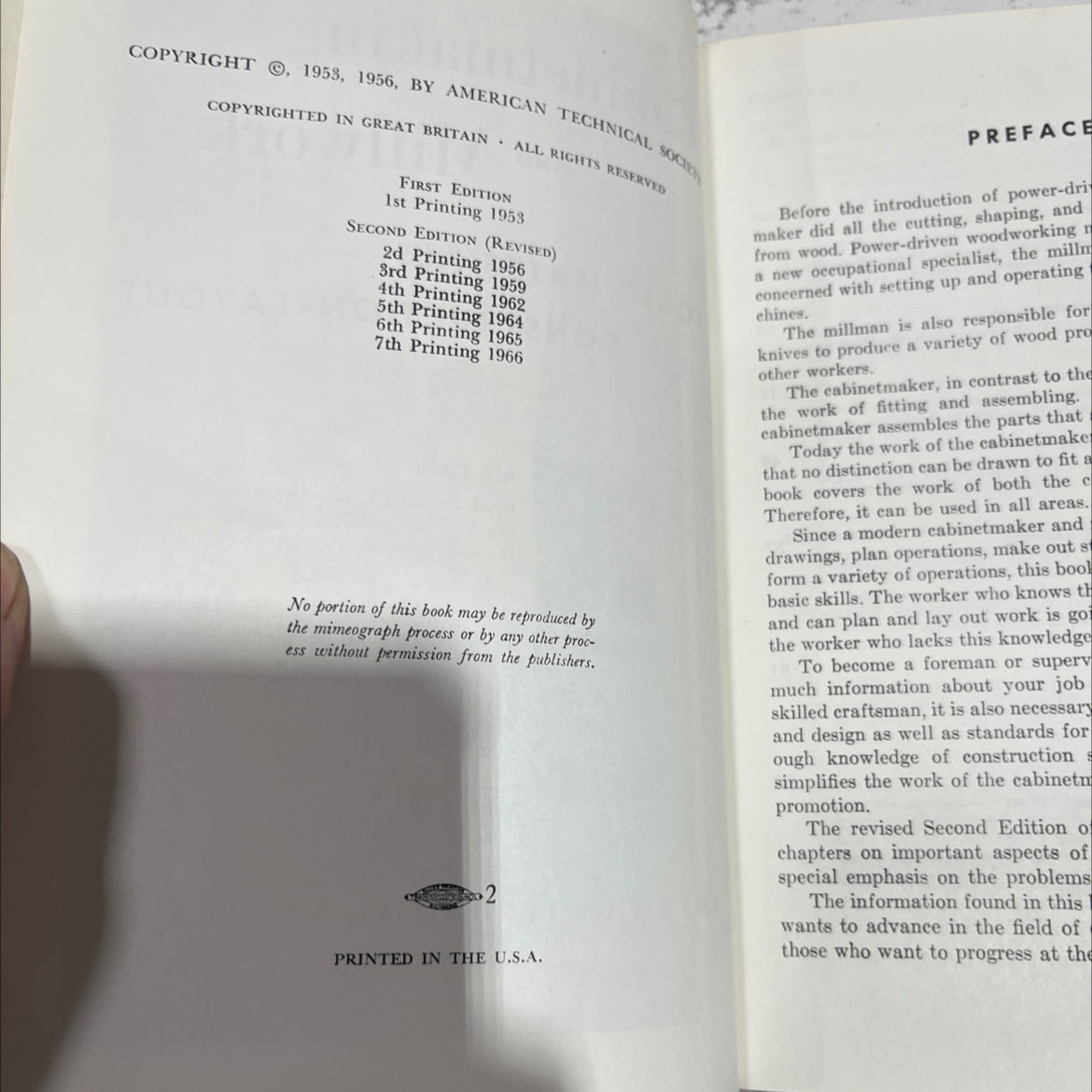 cabinetmaking and millwork tools materials construction layout book, by alf dahl, j. douglas wilson, 1966 Hardcover image 3