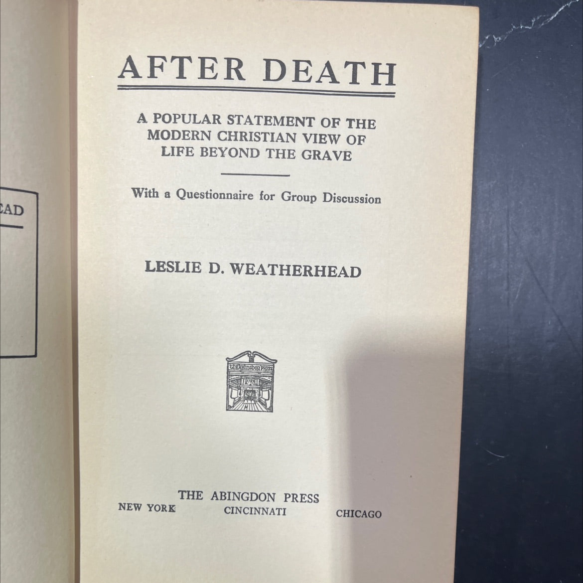 cad after death a popular statement of the modern christian view of life beyond the grave with a questionnaire for image 2
