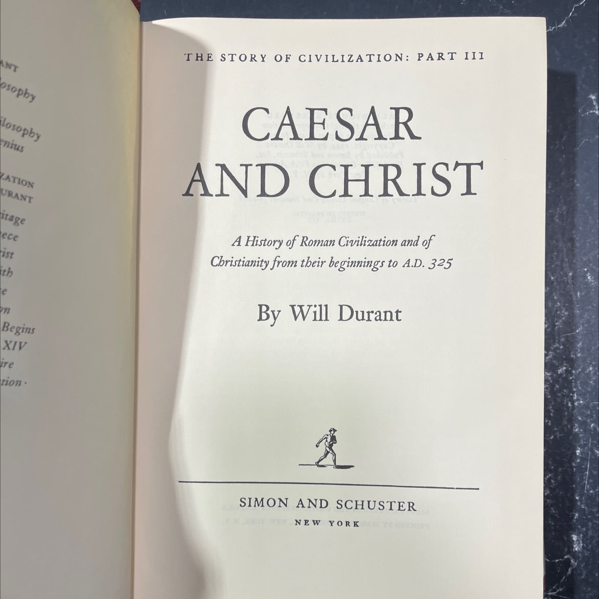 caesar and christ a history of roman civilization and of christianity from their beginnings to a.d. 325 book, by will image 2