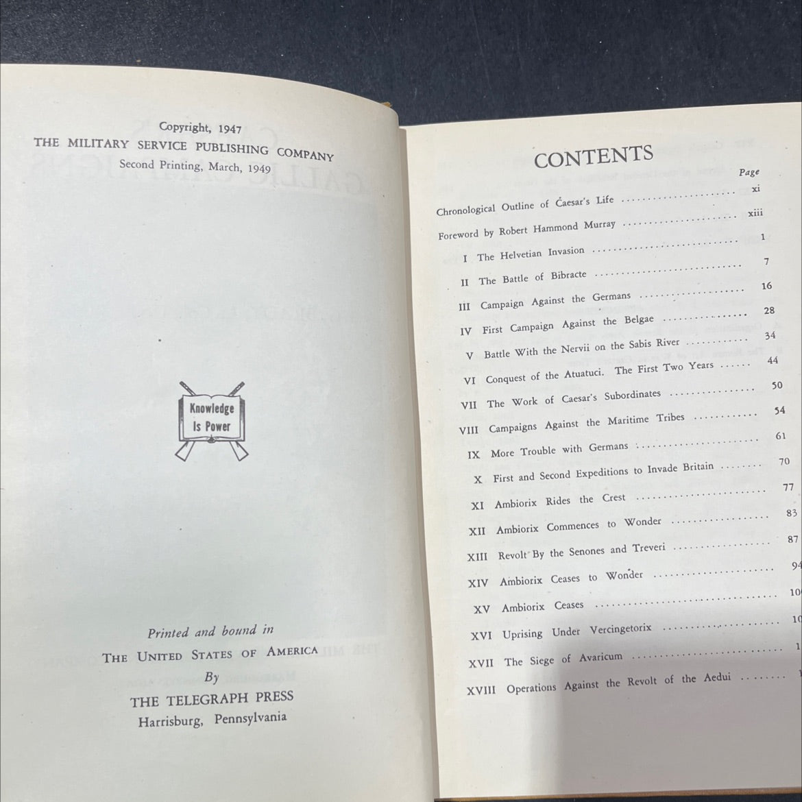 caesar's gallic campaigns book, by S. G. Brady, 1949 Hardcover image 3