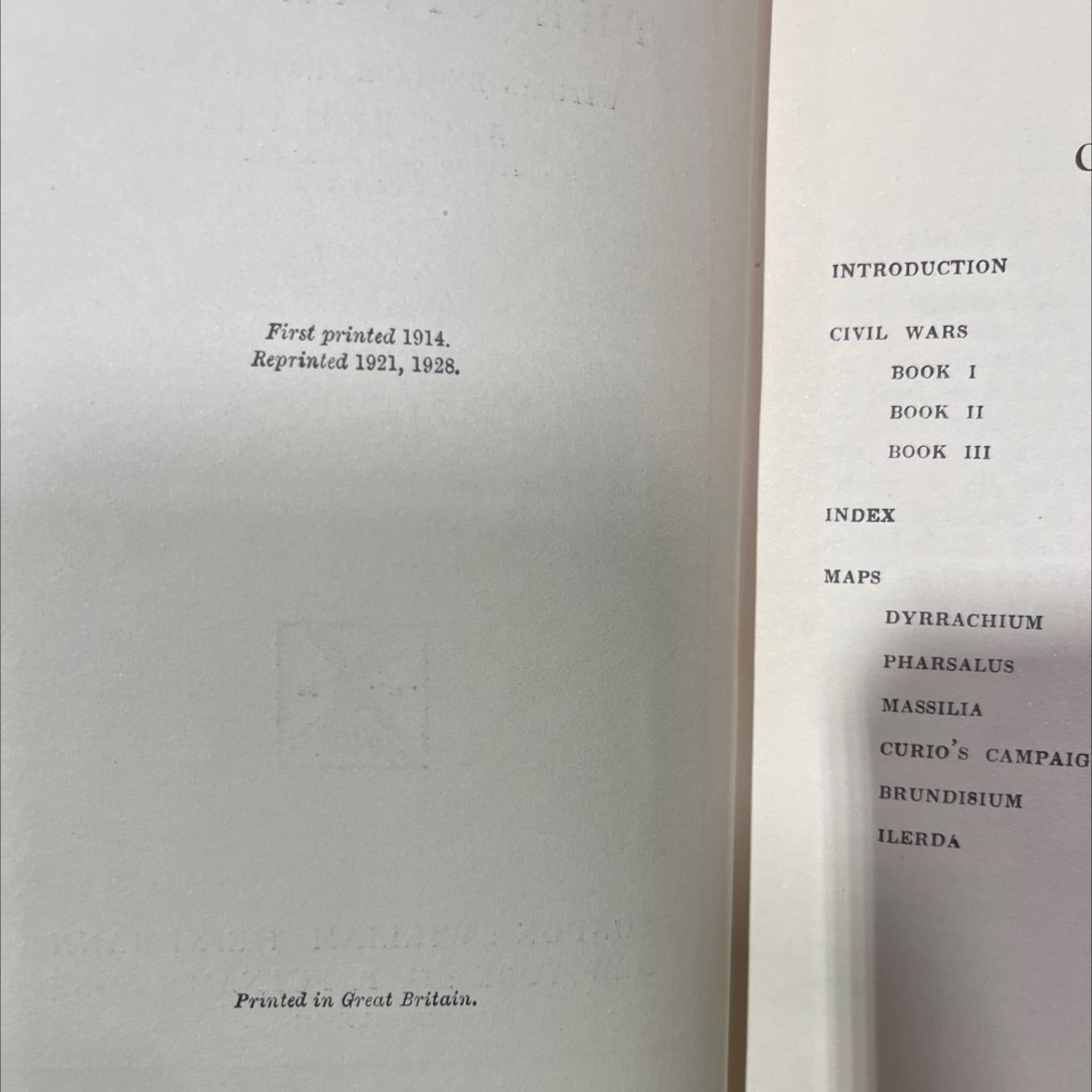 caesar the civil wars book, by julius caesar, 1928 Hardcover image 3
