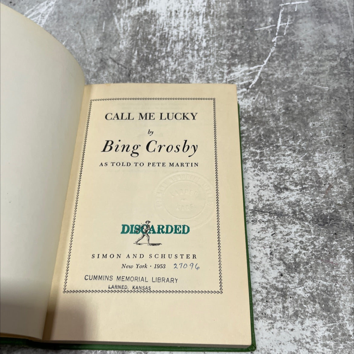 call me lucky book, by bing crosby, 1953 Hardcover image 2