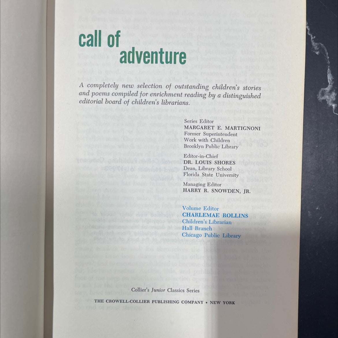 call of adventure book, by unknown, 1962 Hardcover image 2