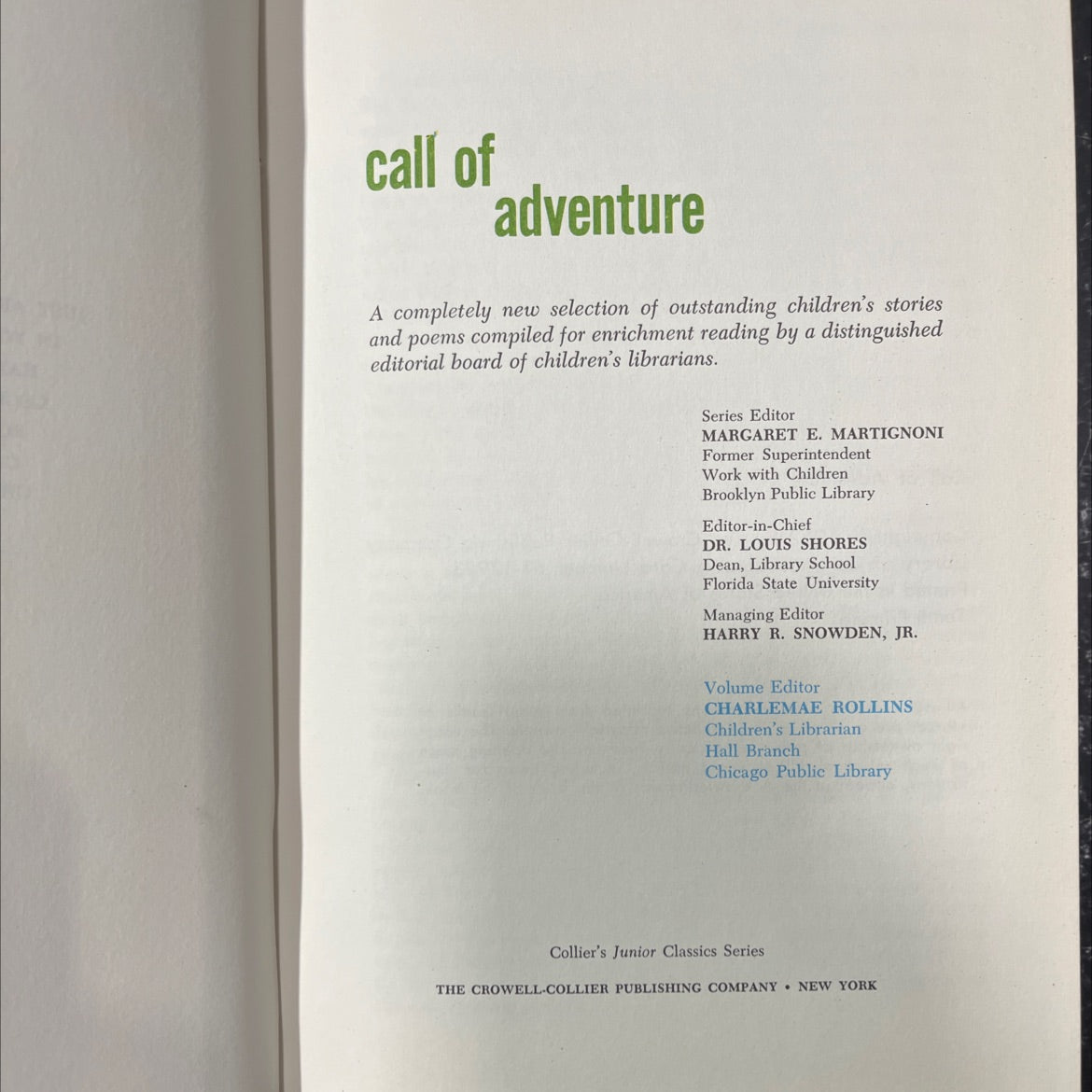 call of adventure book, by unknown, 1962 Hardcover image 2