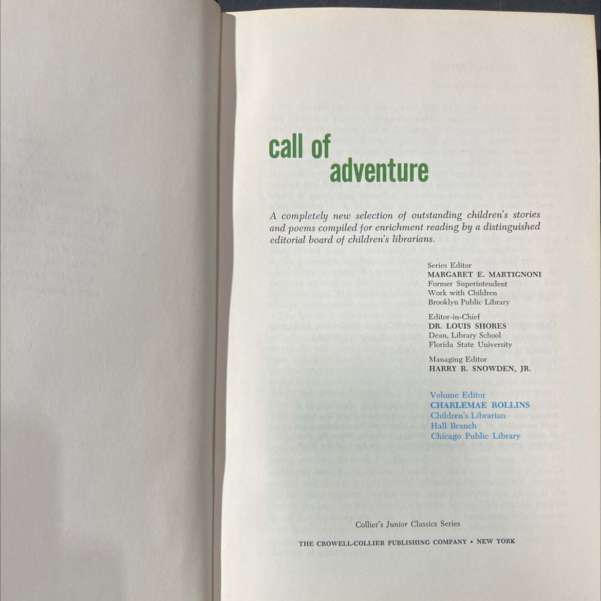 call of adventure book, by unknown, 1962 Hardcover image 2