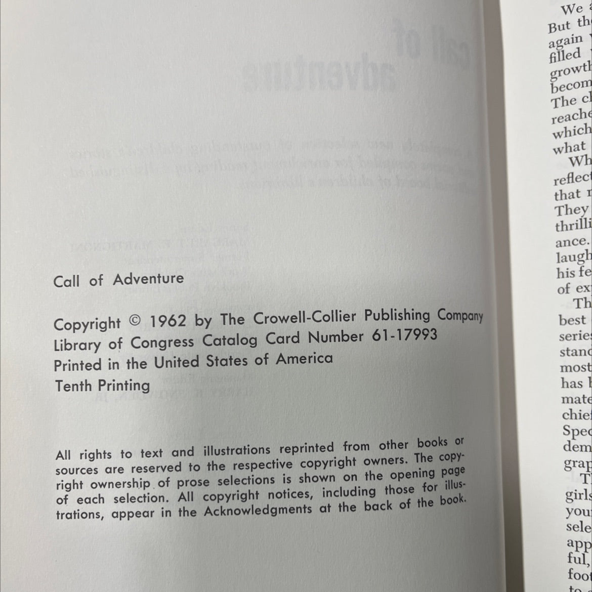 call of adventure book, by unknown, 1962 Hardcover image 3