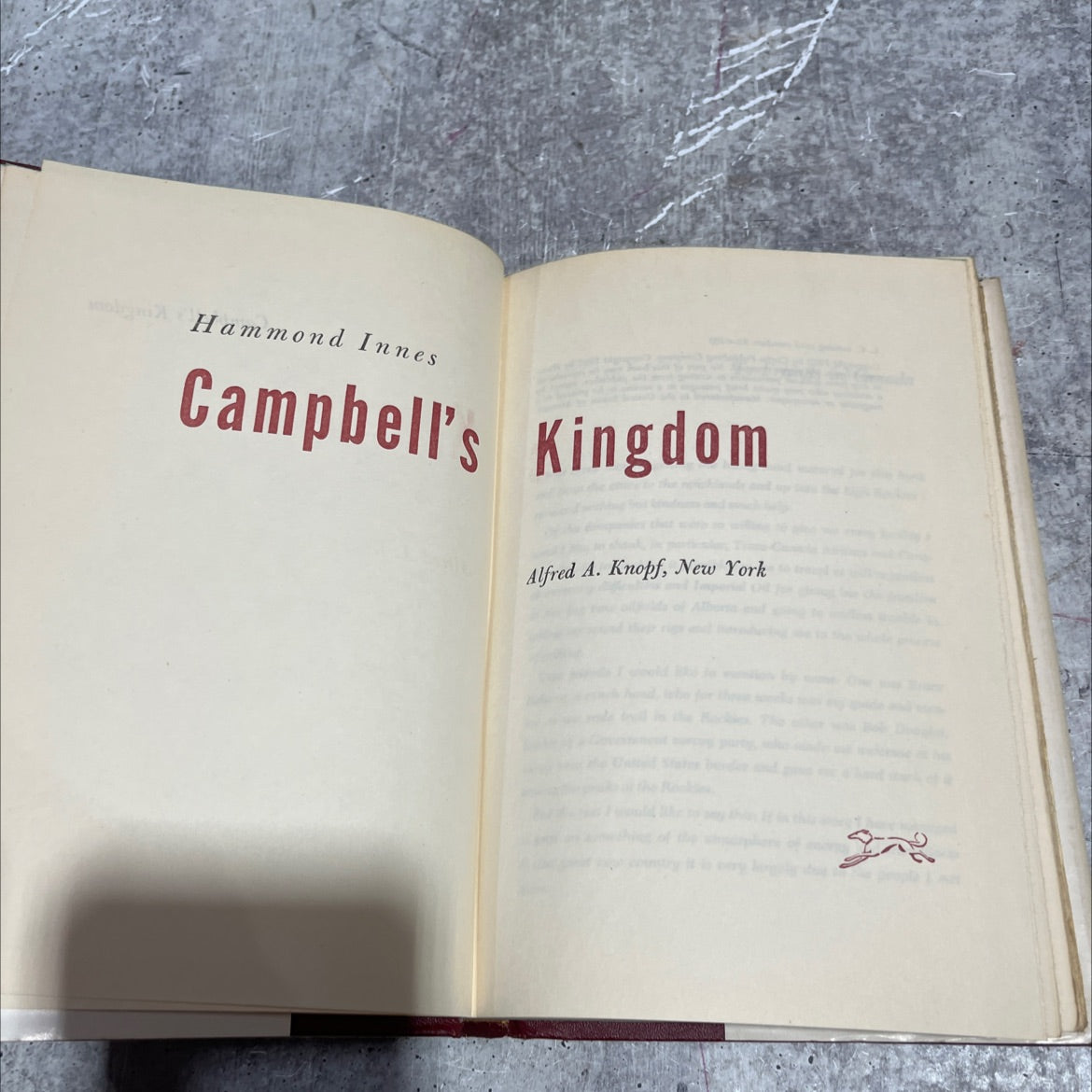 campbell's kingdom book, by hammond innes, 1952 Hardcover image 2