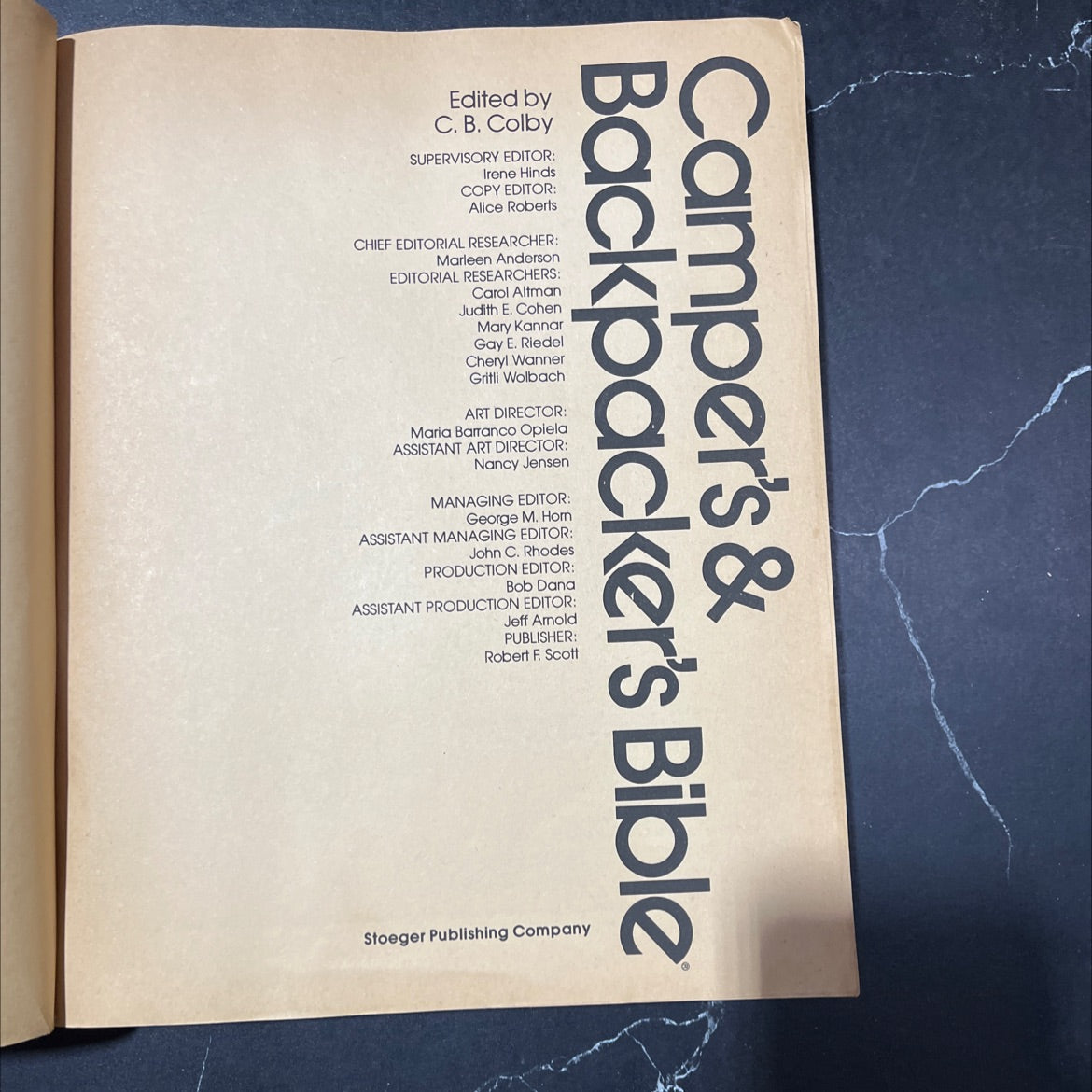 camper's & backpacker's bible book, by C. B. Colby, 1977 Paperback image 2