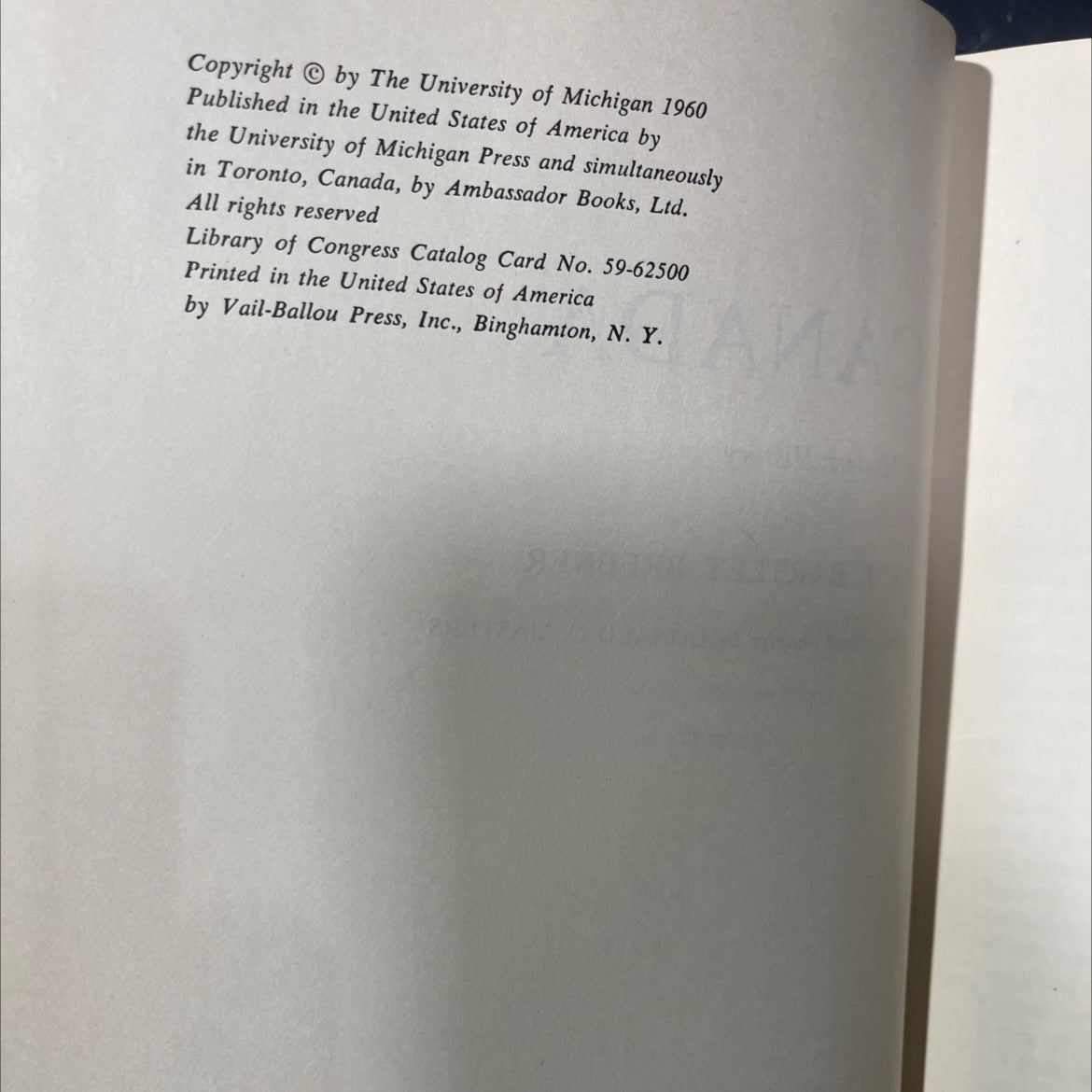 canada a modern history book, by j. bartlet brebner, 1960 Hardcover image 3