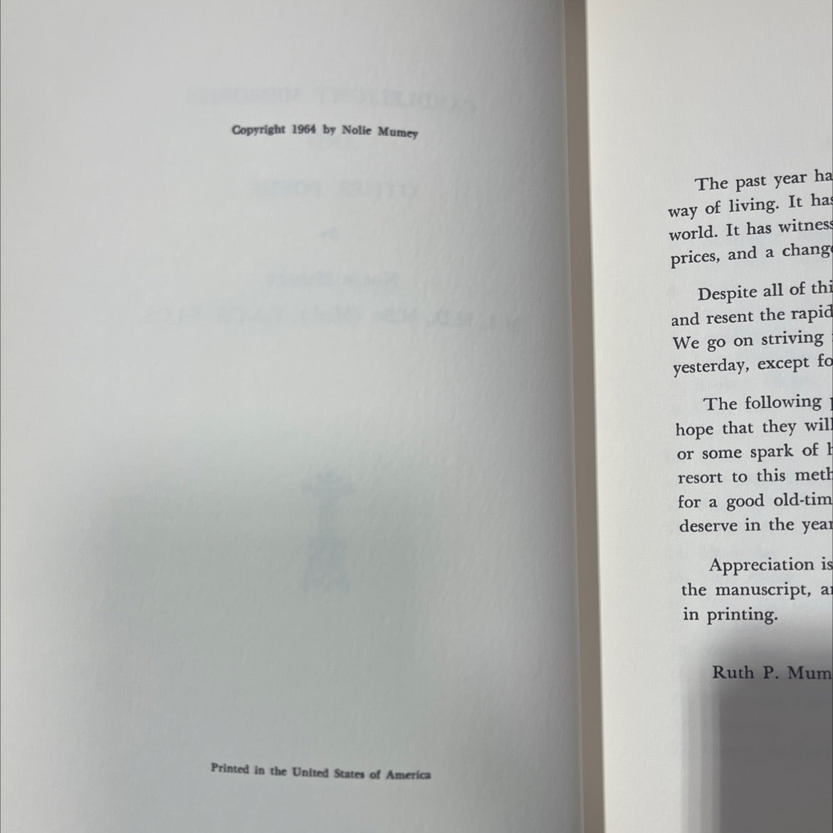 candlelight memories and other poems book, by nolie mumey, 1964 Hardcover image 3