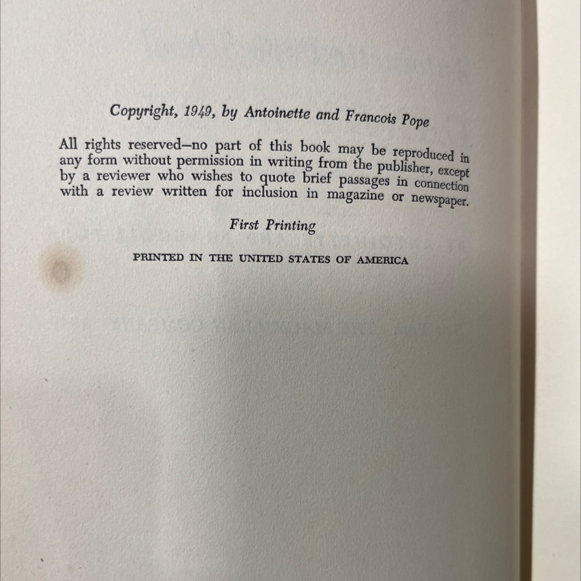 SIGNED candy book by antoinette and francois pope book, by Antoinette Pope, Francois Pope, 1949 Hardcover, First image 3