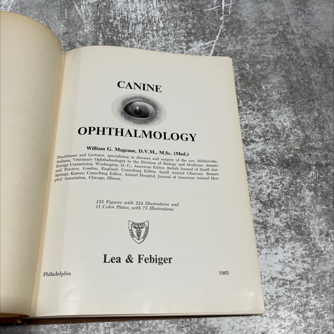 canine ophthalmology book, by William G. Magrane, D.V.M., M.Sc., 1965 Hardcover image 2