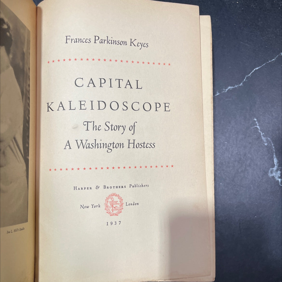 capital kaleidoscope book, by Frances Parkinson Keyes, 1937 Hardcover image 2