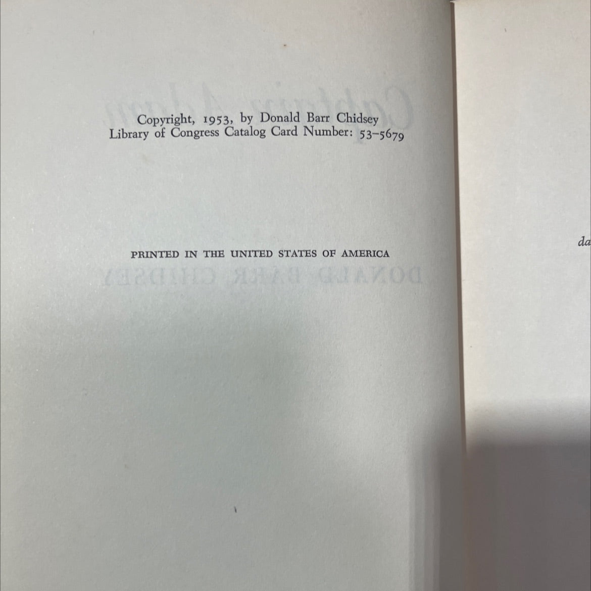 captain adam book, by donald barr chidsey, 1953 Hardcover image 3