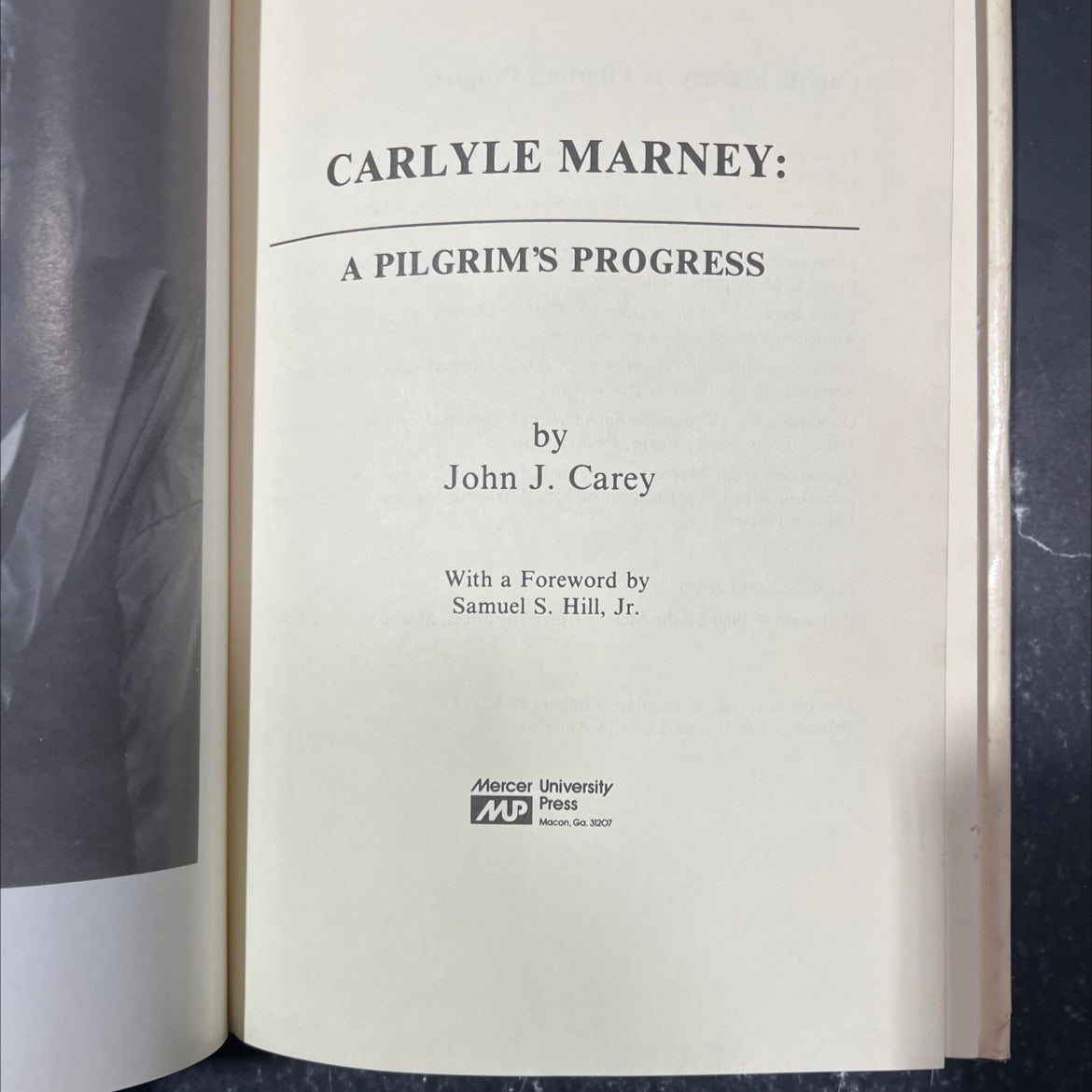 carlyle marney: a pilgrim's progress book, by john j. carey, 1980 Hardcover image 2