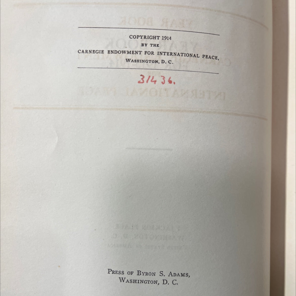 carnegie endowment for international peace year book for 1913-1914 book, by unknown, 1914 Hardcover image 3