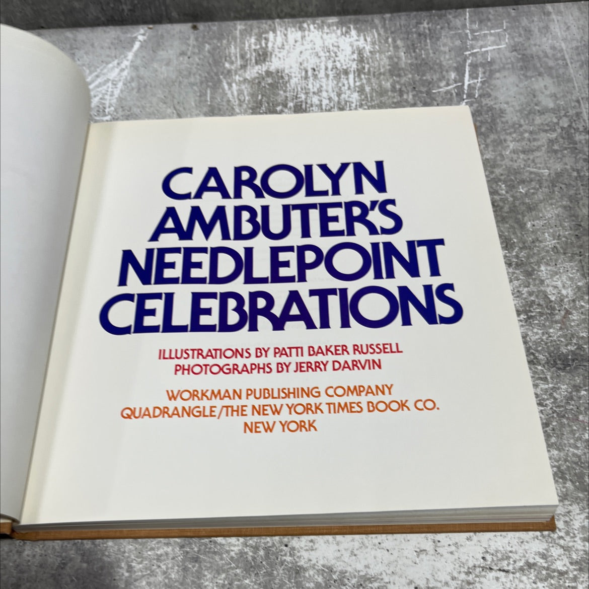 carolyn ambuter's needlepoint celebrations book, by Carolyn Ambuter, 1976 Hardcover image 2