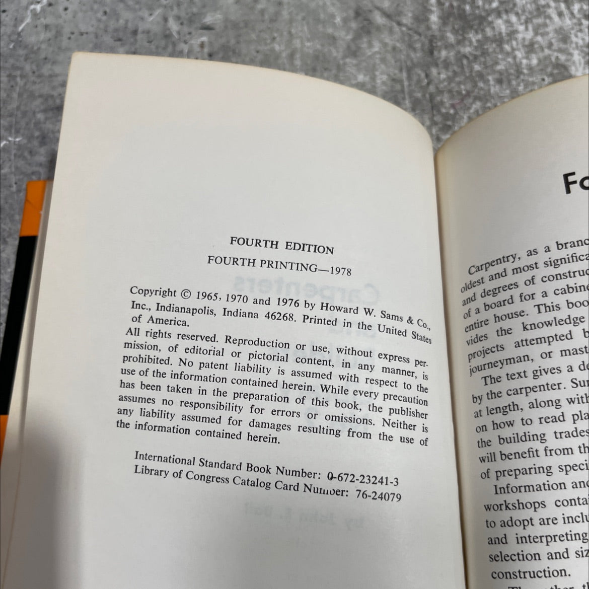 carpenters and builders library no.2 book, by john e. ball, 1978 Hardcover image 3