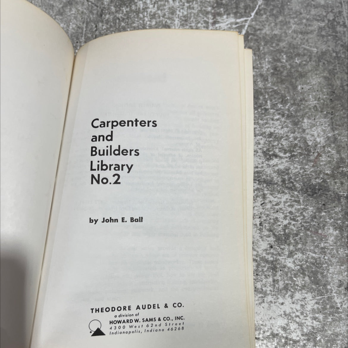 carpenters and builders library no.2 book, by john e. ball, 1978 Hardcover image 2