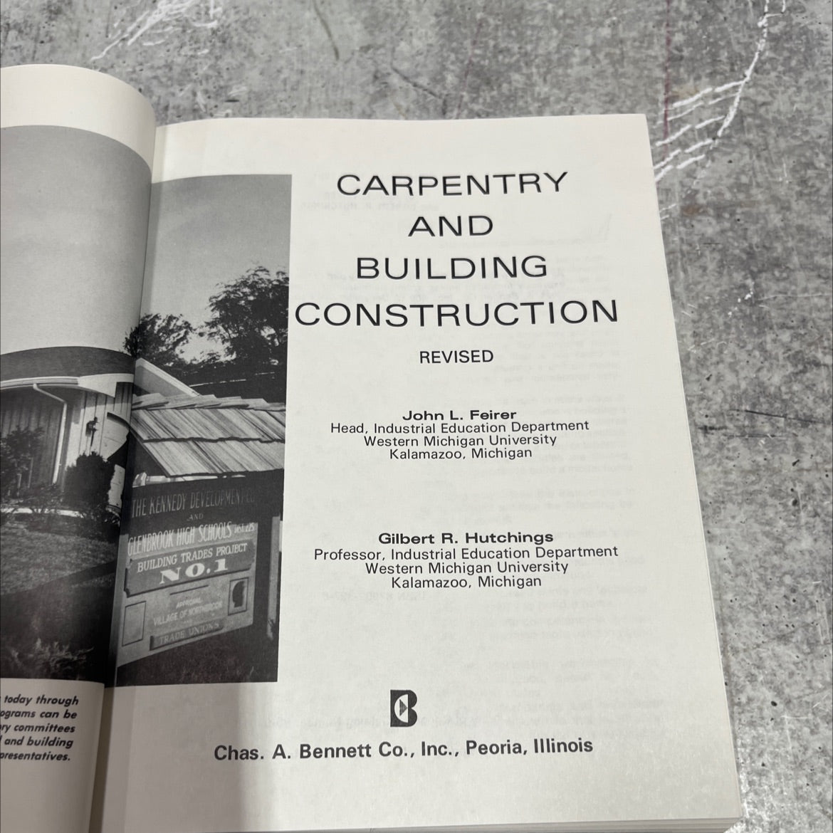carpentry and building construction revised book, by john l. feirer, gilbert r. hutchings, 1981 Hardcover image 2