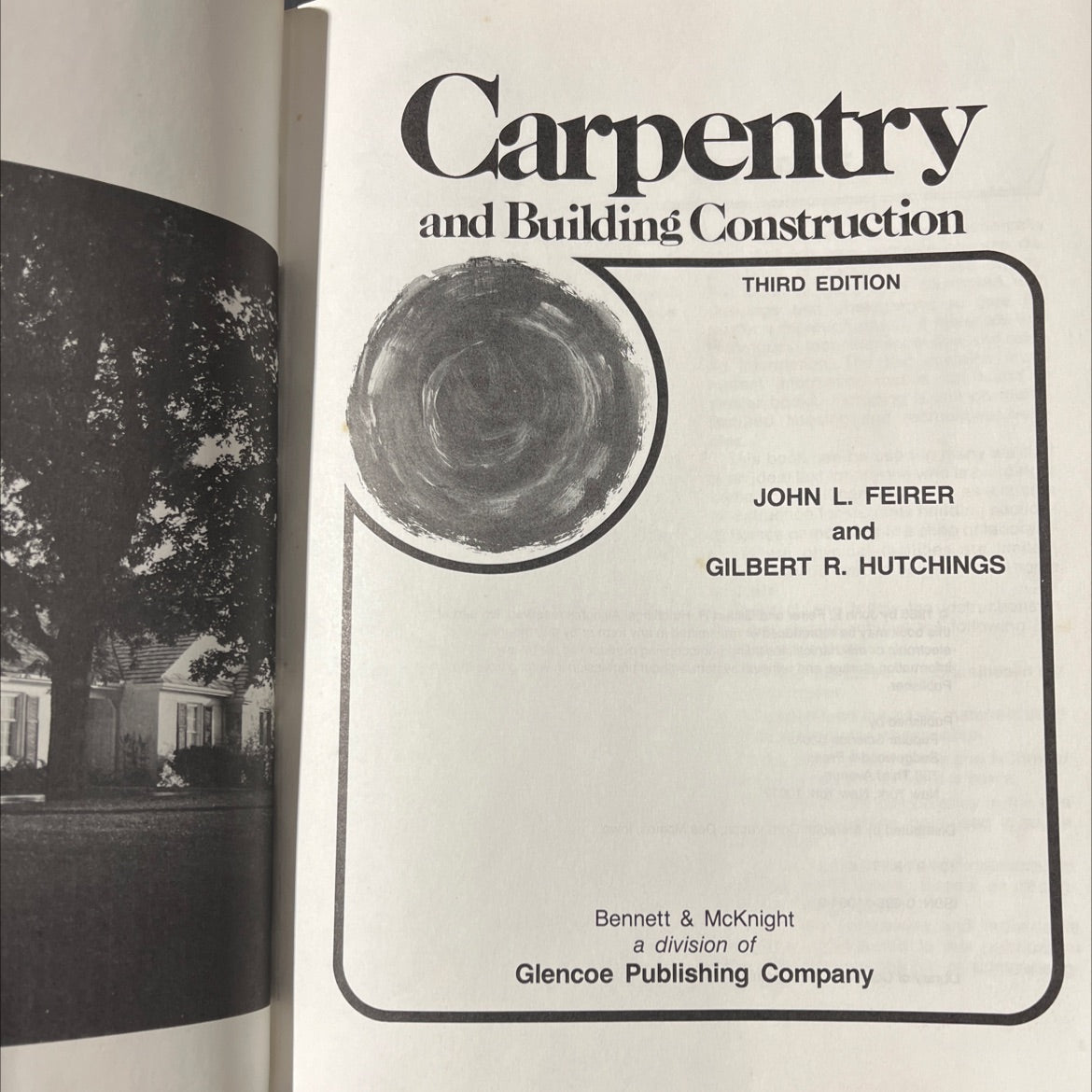 carpentry and building construction book, by john l. feirer and gilbert r. hutchings, 1986 Hardcover image 2