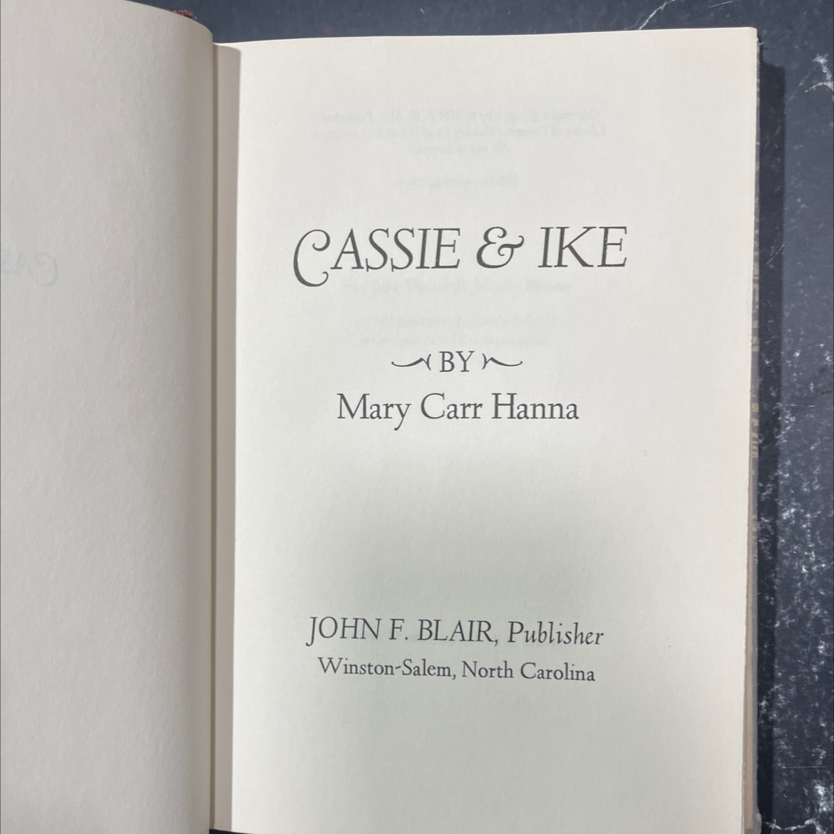 cassie & ike book, by Mary Carr Hanna, 1973 Hardcover image 2