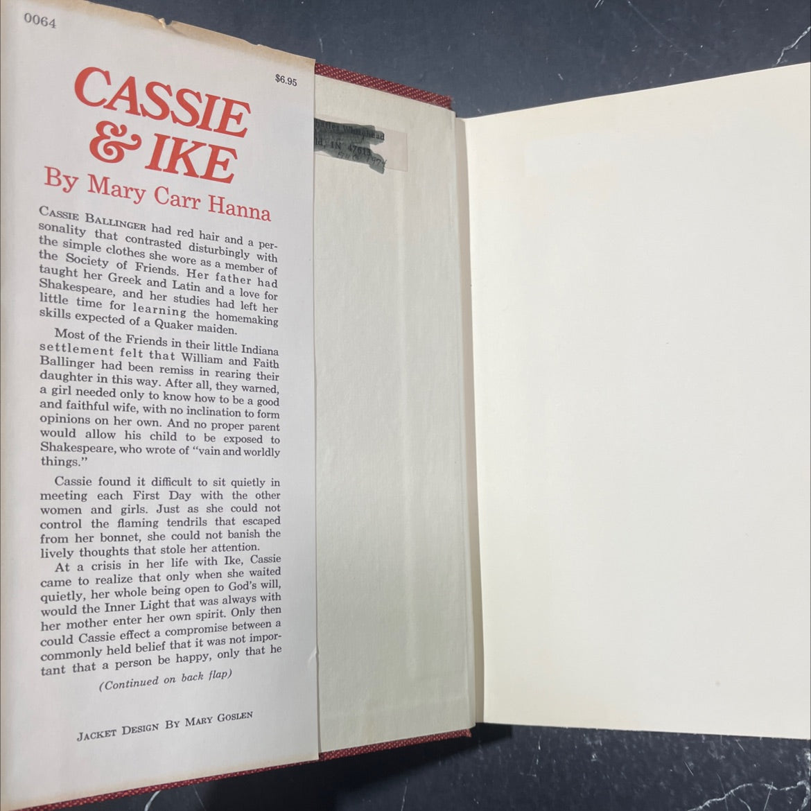cassie & ike book, by Mary Carr Hanna, 1973 Hardcover image 4