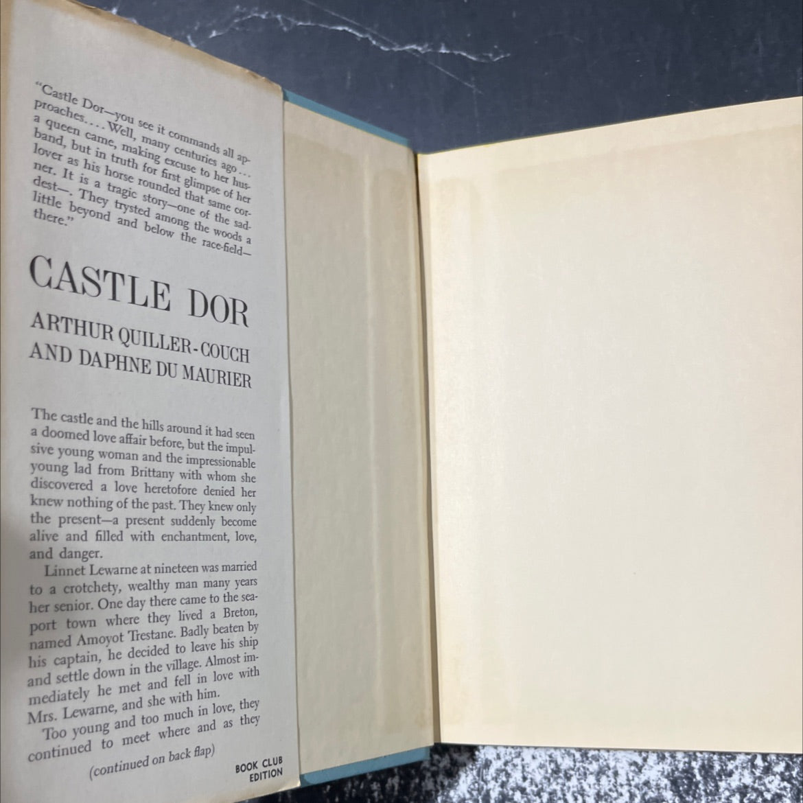 castle dor book, by Arthur Quiller-Couch, Daphne du Maurier, 1962 Hardcover image 4