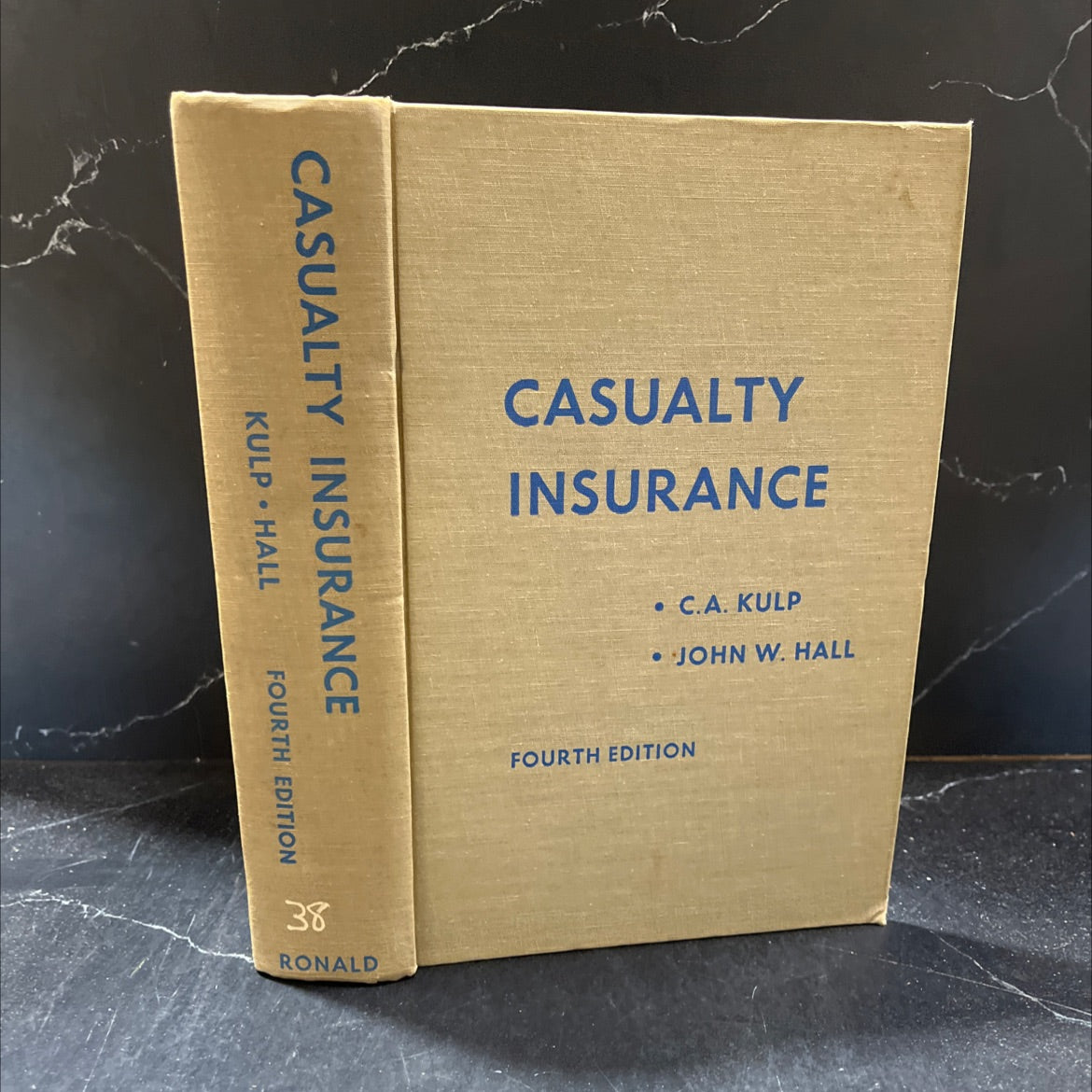 casualty insurance book, by c. a. kulp, john w. hall, 1968 Hardcover image 1