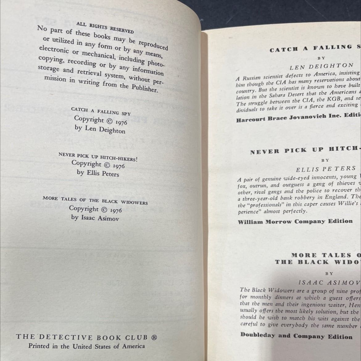 catch a falling spy book, by len deighton, 1976 Hardcover image 3