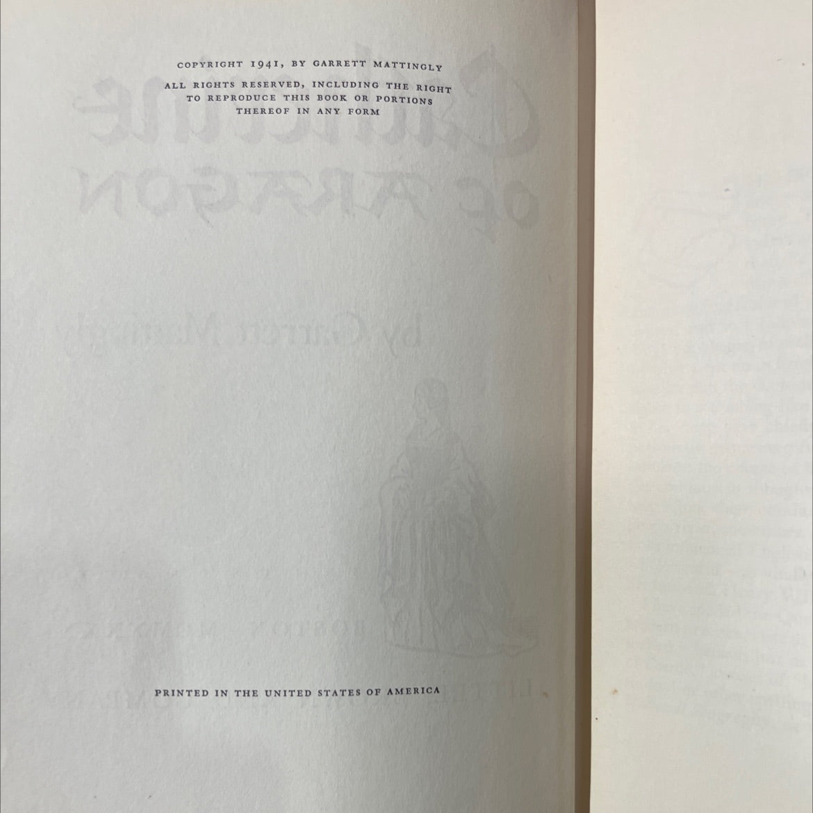 catherine of aragon book, by garrett mattingly, 1941 Hardcover image 3