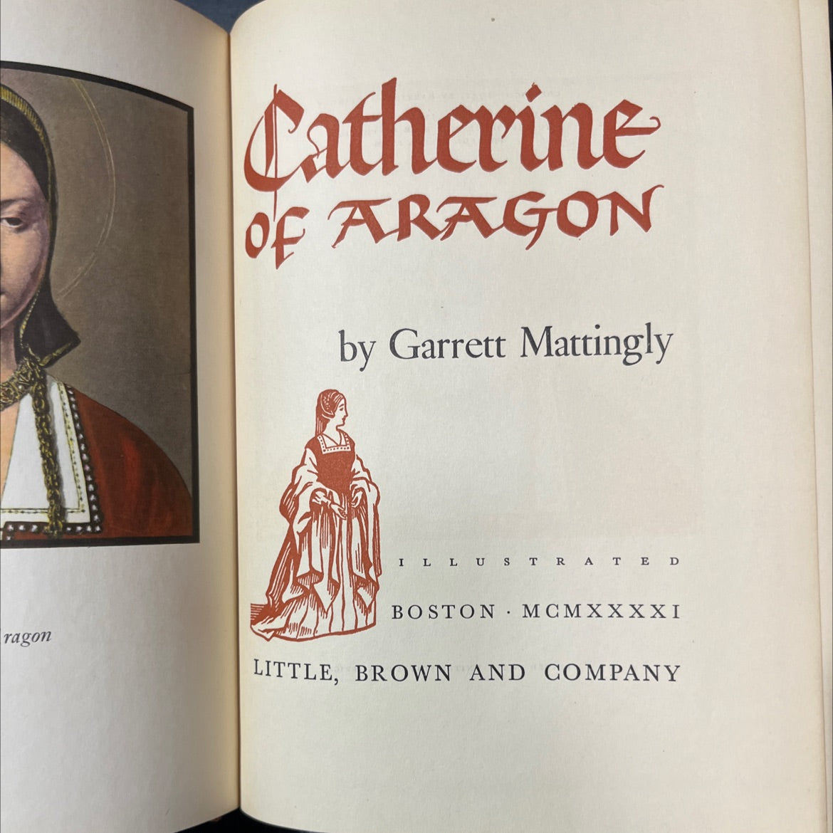 catherine of aragon book, by garrett mattingly, 1941 Hardcover image 2