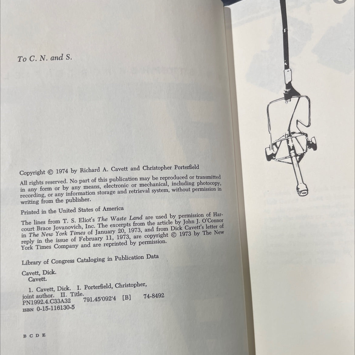 cavett book, by Dick Cavett and Christopher Porterfield, 1974 Hardcover image 3