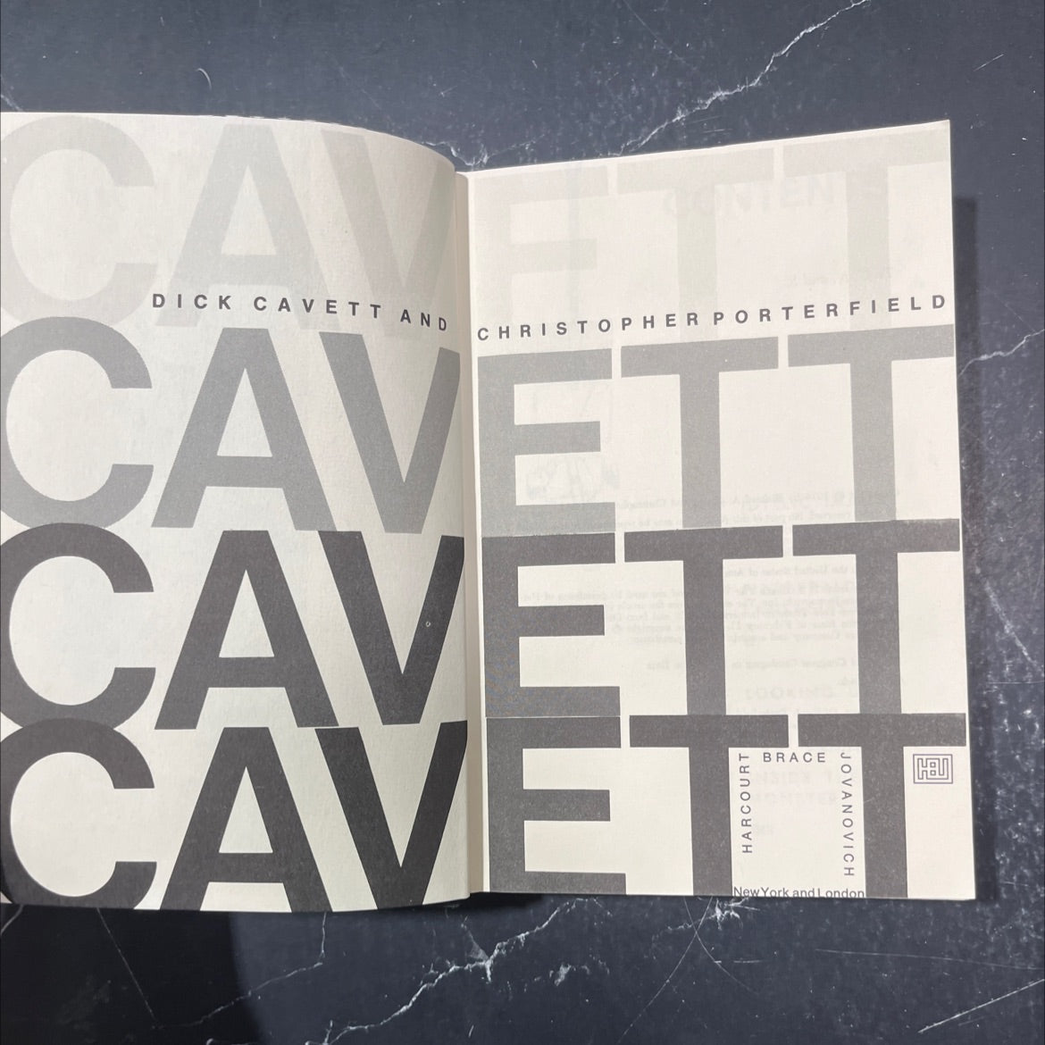 cavett book, by Dick Cavett and Christopher Porterfield, 1974 Hardcover image 2