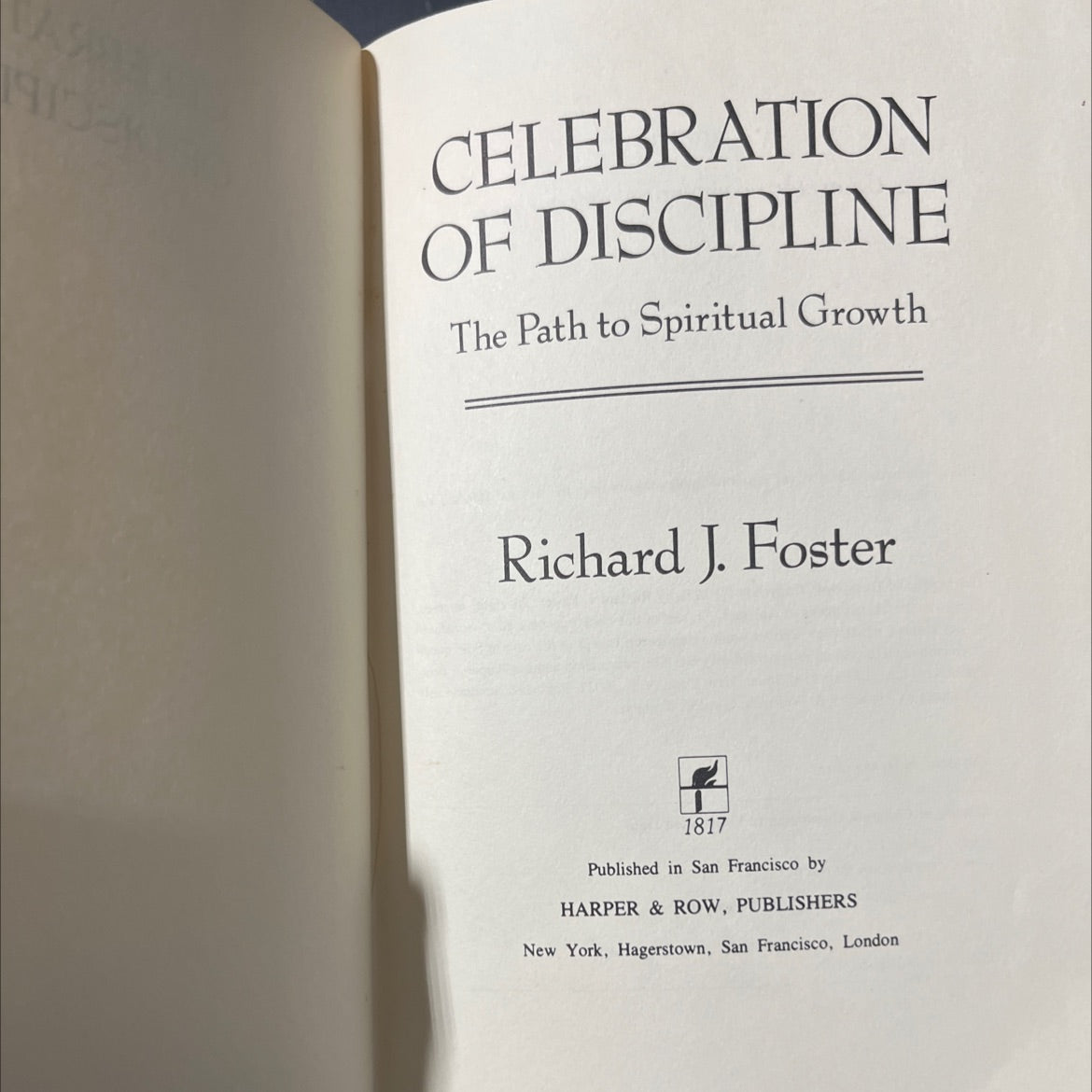 celebration of discipline the path to spiritual growth book, by Richard J. Foster, 1978 Hardcover image 2